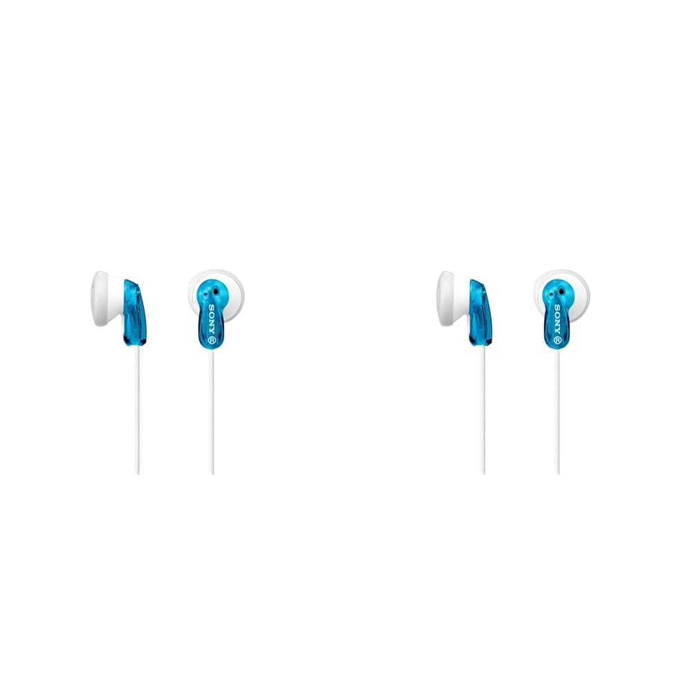 MDRE9LP/BLU Earbud Headphones, Blue (Pack of 2)