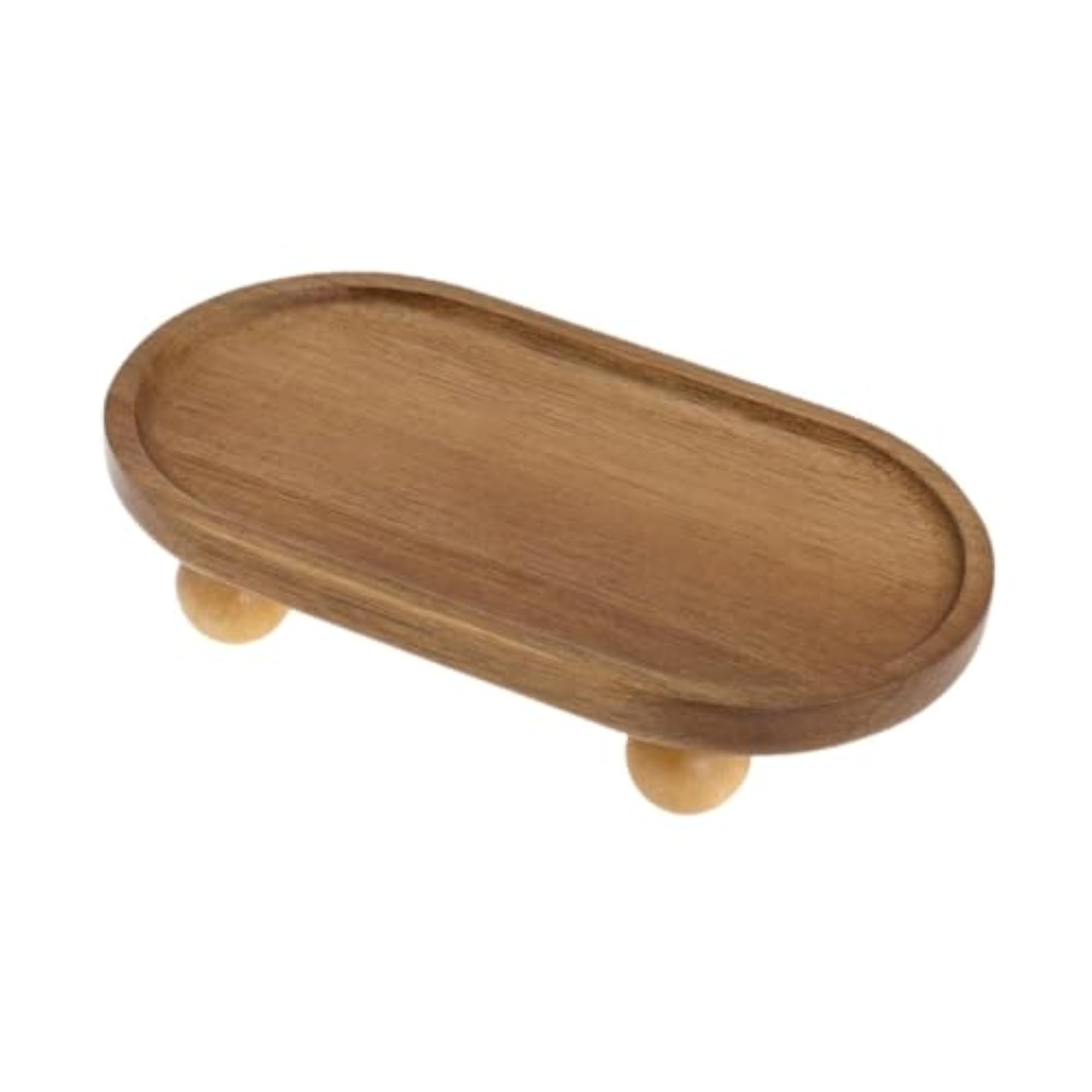 Wooden Riser Tray Rustic Plate Pedestal Stand