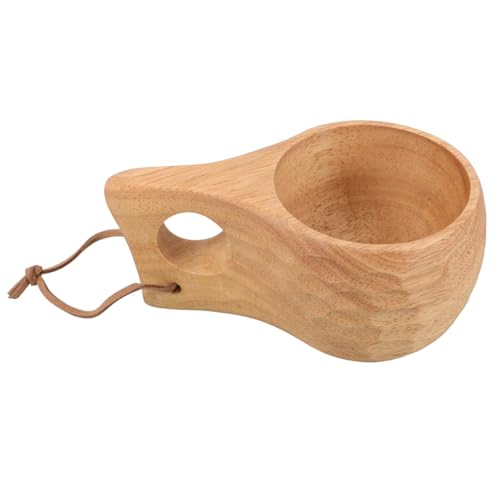 Taza de café de madera hecha a mano con diseño creativo artesanal para té y cerveza 2