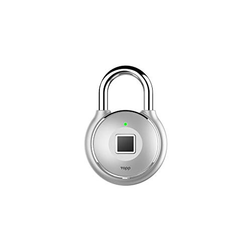 Preisvergleich Produktbild Tapplock one Plus - Sterling Silver Vorhängeschloss 56mm Bluetooth Sterling Silver Fingerabdrucksch