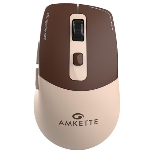 Image of Amkette Epic S Rechargeable Wireless Mouse /Bluetooth Mouse |2 BT + 2.4GHz | Up to 3200 DPI Instant S201 Sensor | 500mAh Type-C Charging, 40H Battery | Silent Huano Switches |6 Buttons Compact Mouse