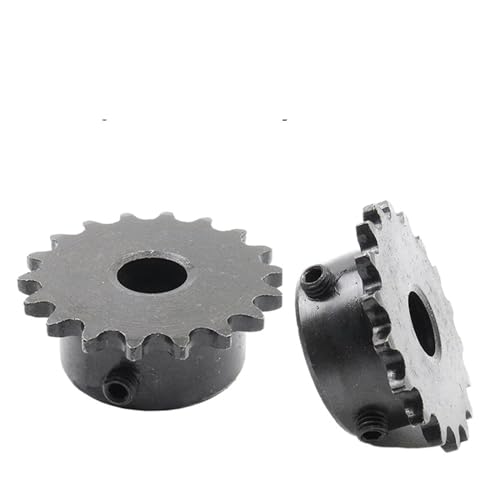Bevel Gear Pinion Hardware Mechanical 2pieces 05B Industrial Sprocket Gear Motor Chain Drive Sprockets 45# Steel Blackening 2.5 Points 9-20 Teeth Bore 6mm(14Teeth)