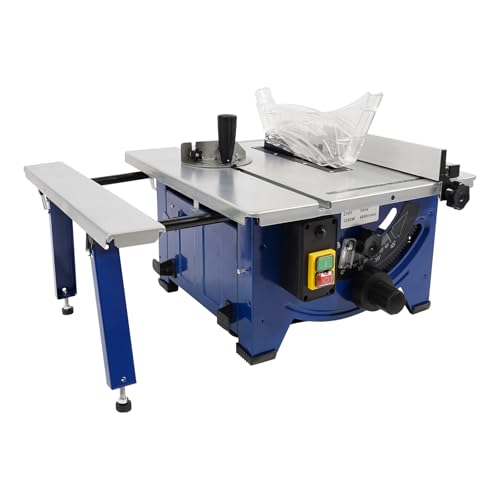 Mini sierra circular de mesa de 1200 W con hoja de sierra de 24 dientes, 4800 rpm, profundidad de corte de 45 mm, ángulo ajustable de 0 a 45°, compacto y portátil, para madera, acrílico y proyectos de