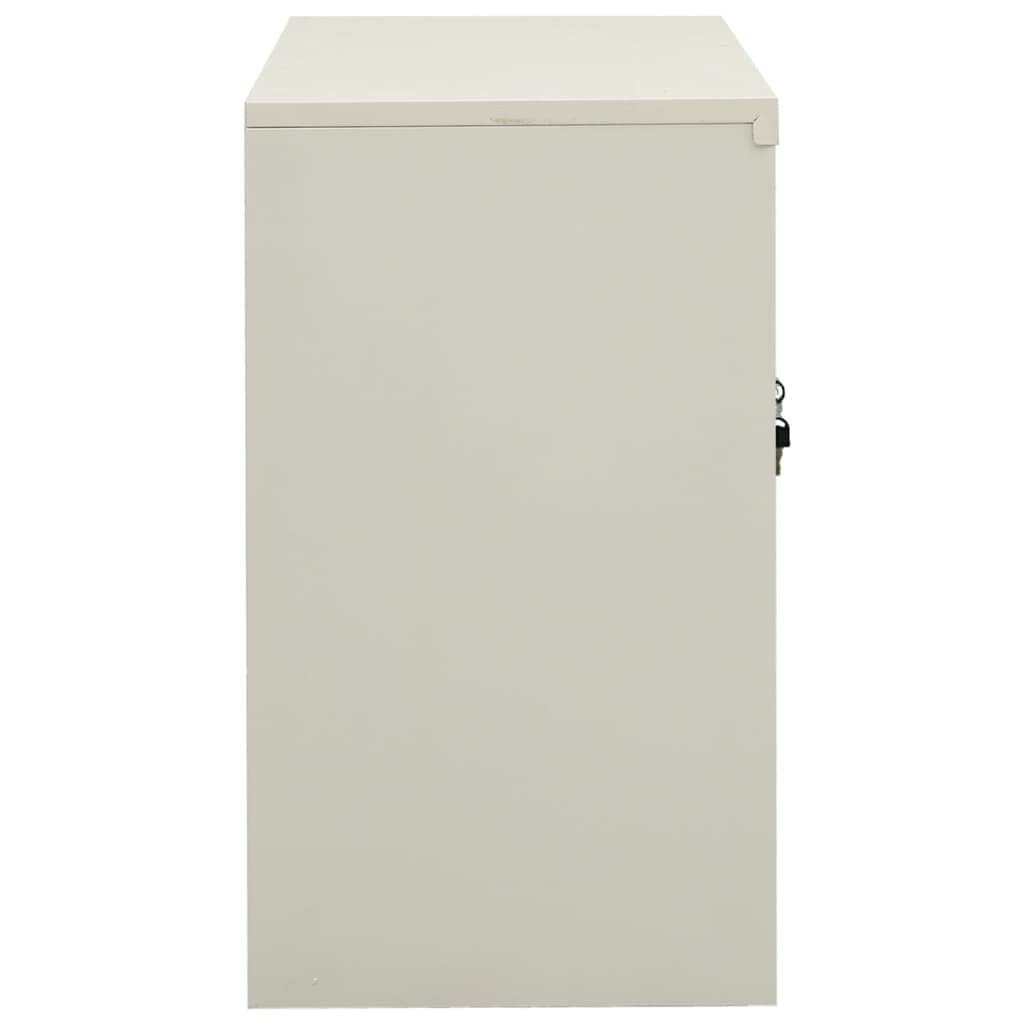 Armadio da ufficio, autoportante, in metallo, per aziende, ufficio, scuola, garage, grigio chiaro, 90 x 40 x 70 cm, in acciaio (facile da montare)