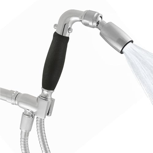 High Sierra® Solid Metal Handheld Shower Head, Lead-Free, Trickle valve, 72-Inch Stainless Steel Hose with Silicone Inner Tube, and Metal Handheld Holder. 1.8 GPM. Polished Chrome