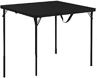 Zhangmeiren Household Small Folding Table Square Table Mahjong Simple Folding Portable Table Square Chess Tables (Color : Black)