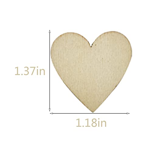 30 imanes decorativos de madera con forma de corazón miniatura 5