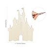 15 Pack 6 Inch Wood Castle Cutouts Unfinished Wood Castle Crafts Wooden Castle Hanging Ornaments DIY Castle Craft Gift Tags for Home Party Decoration #1