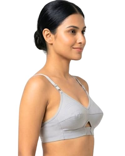 Image of Brida Sajini Women's Cotton Round Stitch Bra | Full Coverage | Single Layered | Non-Padded | Wireless | Saree Bra for Heavy Bust | Daily Use | Combo