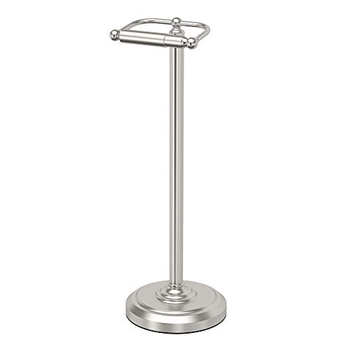 Image of Gatco 1436SN Pedestal Toilet Paper Holder, Satin Nickel