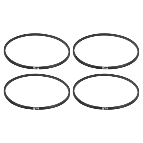 uxcell 4Pcs 3L280 Classic Wrapped Rubber V-Belt, 28"(711mm) Outside Circumference, 3L Profile V Belt 3/8" Width 7/32" Height