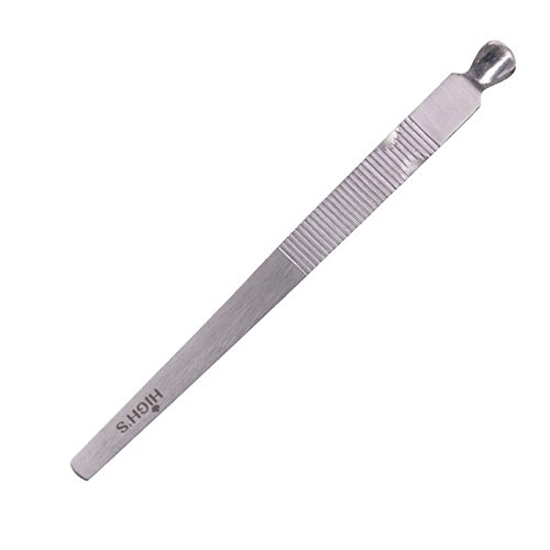 HIGH’S Gel Art Remover Cuticle Pusher Cutter with Special Spoon Ergonomics Stainless Steel Nail Cleaner Professional Grade Stainless Steel Cuticle Remover and Cutter for Fingernails and Toenails