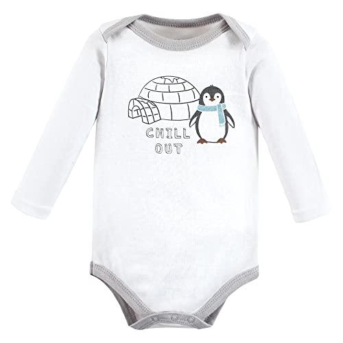 Image of Hudson Baby baby-boys Cotton Long-sleeve Bodysuits 5-pack