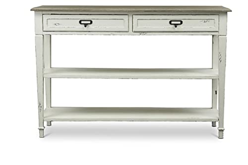 Baxton Studio Dauphine Traditional French Accent Console Table, 31.75" X 41.13" X 15.8", White #TOP2