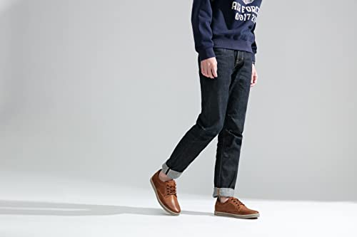 Jousen Men's Fashion Sneakers Leather Retro Casual Shoes for Men Breathable Dress Mens Sneakers2