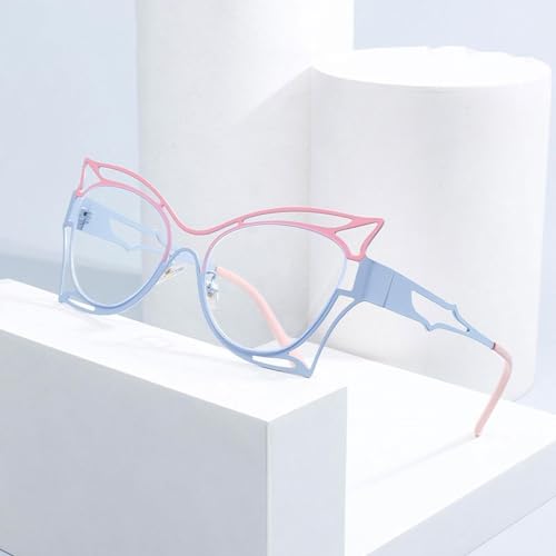 Monture lunettes papillon métal bicolore légère et confortable