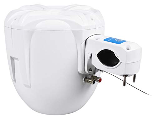 Image of Rockville RWB80W Bundle: (2) 8-in 600-Watt 2-Way White Marine Wakeboard Tower Speakers, (2) RWBC80 Neoprene Protective Covers, 4-Items