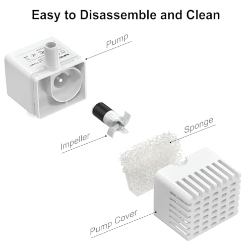 Image of NPET Cat Water Fountain WF050TP 1.5L Automatic Pet Drinking Fountain with Replacement Faucet Kit - 4 Replacement Filters (No Adapter)