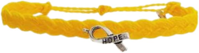 Pulsera de concientización sobre el cáncer de hueso, en apoyo de los seres queridos que luchan contra el cáncer, Hilo recubierto de cera 100%