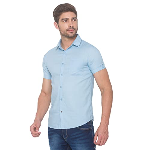 Image of spykar Men's Cotton Slim Casual Shirts