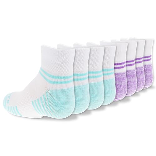 New Balance Kids' Performance Cushioned Low Cut Socks-8 Pairs-Breathable Mesh Arch Support2