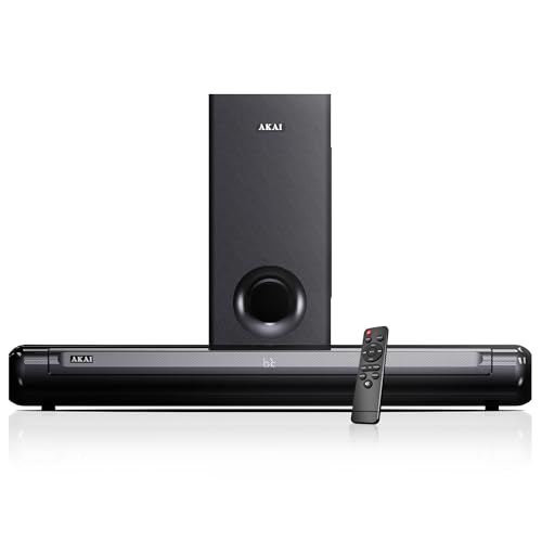AKAI SigmaX-100 100W 2.1 Channel Soundbar with Wireless Subwoofer | HDMI ARC, Optical, BT v5.3, USB, AUX | 5.25 Inch Sub-Woofer | EQ Modes | Remote | 
