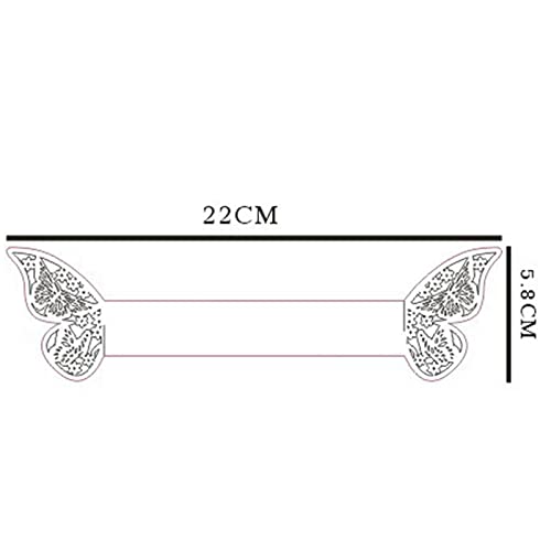 URROMA 50 Portatovaglioli Di Carta Kraft Neri Con Nome - Fai Da Te Per Matrimoni, Cene E Feste, Decorazioni Tavolo 17,8x4,9 Cm