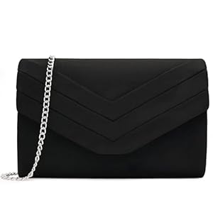 Milisente Evening Bag for Women, Suede Envelope Evening Purses Crossbody Shoulder Clutch Bag