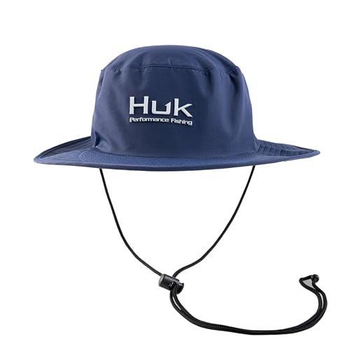 HUK Mens Boonie Hat, Wide Brim Fishing Hat for Men, Naval Academy, One Size