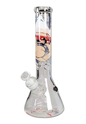 bong-discount Wasserpfeife, EIS-Bong, Glasbong | 30 cm, NS 19 (18,8mm), NS 14 (14,5mm) | klar | 7 mm dickes, robustes…