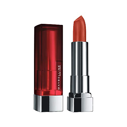 Image of Maybelline New York Matte Lipstick, Intense Colour, Moisturised Lips, Color Sensational Creamy Matte, 818 Dynamic Brick, 3.9g