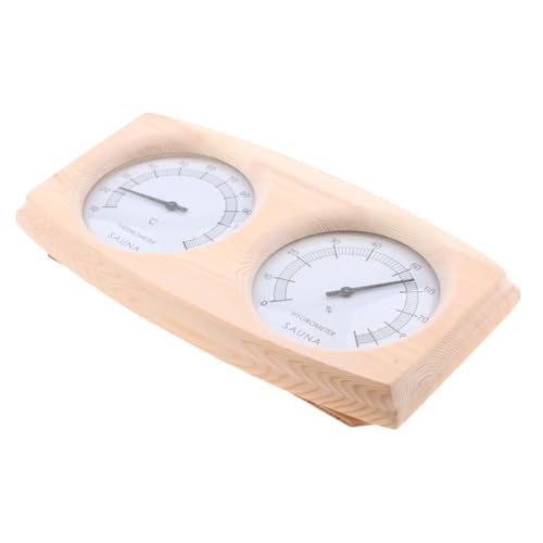 VICASKY Wooden Hygrothermograph Accurate Temperature and Humidity for Sauna Indoor Terrarium Use Dial Ranges to Design Pointer