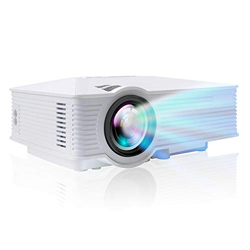 Mini Projector, 1080P and 170'' Display Supported, Portable Movie Projector with 50,000 Hrs LED Lamp Life, Compatible with TV Stick, PS4, HDMI, VGA, TF, AV and USB