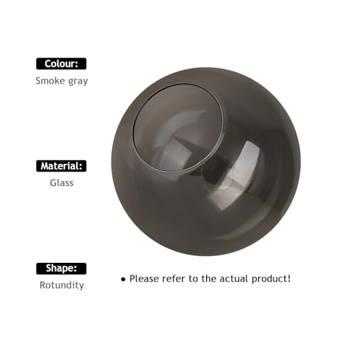 Image of Lighting Replacement Glass Globe Shade,Smoke Gray Lampshade Glass Accessories For Pendant Lights, Wall Lights, And Ceiling Lights,5.9 inch Diameter, 2.64 inch Opening Diameter (Smoke Gray, 5.9 inch)