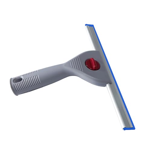 Image of Blue 25cm 10in Window & Glass Cleaning Squeegee - Cleaning Supplies Shower Glass Door and Tile Cleaning Non-Slip Handle (10IN /25CM, Blue)