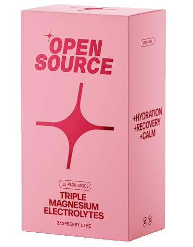 Image of Triple Magnesium Electrolyte Powder Packets, Raspberry Lime 12 Count, Sugar Free Hydration Drink Mix, Glycinate Taurate Malate + Trace Minerals, Keto /Fasting /Carnivore