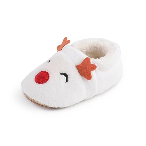 Kids Booties for Girls Soft Baby Santa Winter Warm Slippers Snow Boots Crib Shoes3