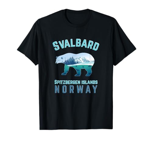 Fiordos Svalbard Svalbard Islands Noruega con oso polar Camiseta