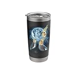 Cockatiel Tumbler - Howling at the Moon Funny Parrot Stainless Steel Insulated Tumbler