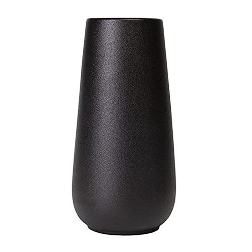 Koomuao Vase Schwarz,Vase für Pampasgras,Keramik Blumenvasen Ideal Zur Lagerung von Blumen&Anderen Deko,Blumenvase Deko Wohnzimmer, Schlafzimmer (Schwarz) Cover