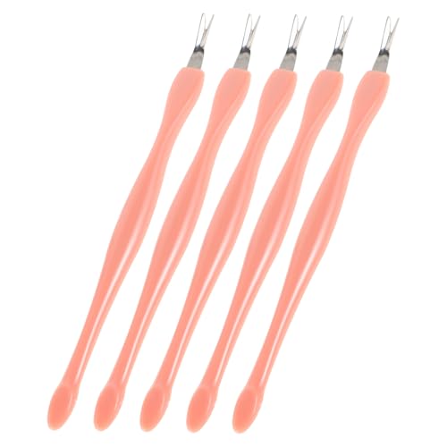 Vaguelly Stainless Steel Nail Cuticle Pusher Set Dead Skirt Set 5pc Tools for Manicure