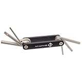 M-Wave Unisex – Erwachsene 18809751 Fahrrad-Multitool Werkzeug, 6 Funktionen, CRV-Stahl, kompakt & stabil, Aluminiumgehäuse, ideal für unterwegs, Pocket F6, Schwarz
