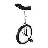 Green Slide Monociclo 18" Gamma Nova Nero, Apprendimento (Forcella rotonda), Cerchio in alluminio, Sella Confortevole Regolabile con Maniglia