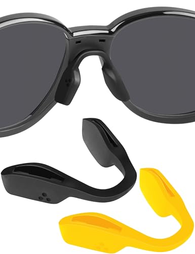 Image of BLAZERBUCK Replacement Nose Pads Nose Piece for Oakley Activate OX8173 Eyeglass - Standard Black + Yellow