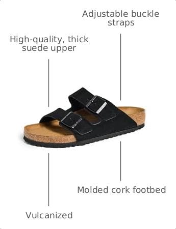 Image of Birkenstock Men's Arizona Soft Footbed Sandals, Black, 10 Medium US