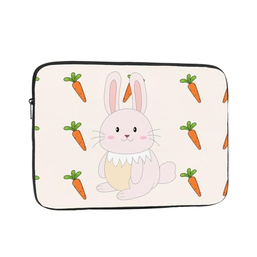 Smiling Rabbit Laptop Sleeve Case 15 Inch Suitable For Notebook Computer Tablet Traveling Carrying Simple Case