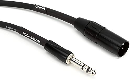 Roland Black Series Câble d'interconnexion TRS 1/4" vers XLR (mâle), 3 m