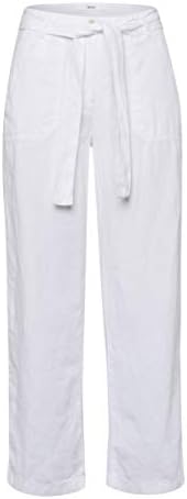 BRAX Damen Style Maine Pure Linen Hose, Weiß, 27W / 30L EU