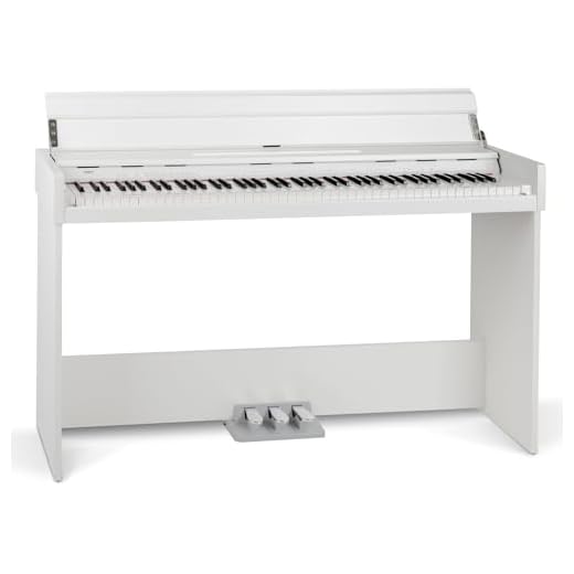 FunKey DP-1088 WM Teclado de piano digital delgado - 88 teclas sensibles a la velocidad y 3 pedales - 20 sonidos - Altavoces estéreo integrados y 2 tomas para auriculares - Blanco mate