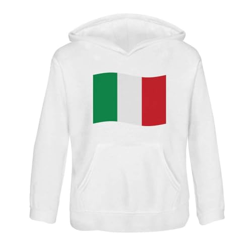 Azeeda 'Waving Italian Flag' Children's Hoodie/Hooded Sweater (KO044528)